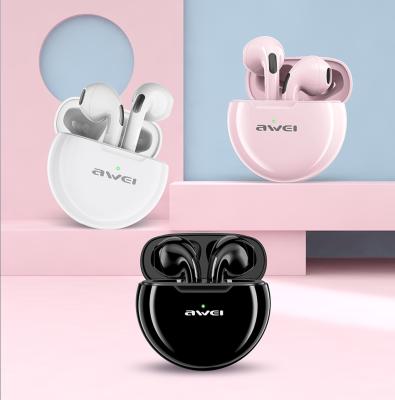 China Ture Wireless Earphone 2021 AWEI newest mini TWS T17 earbuds cute earbuds cheap headphones for sale