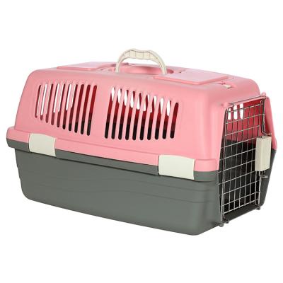 China Breathable Flight case plastic Dog Cage Hot Sales Dog Carrier Transport Box Plastic Cat Dog Travel Crate Carriers Pet Cages for sale