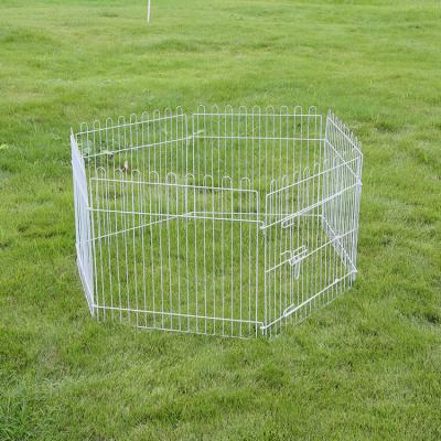 China Breathable Dog Fence 8pcs  Wholesale Metal Pet Dog Crate Durable Outdoor Large Folding Pet Dog Cage for sale