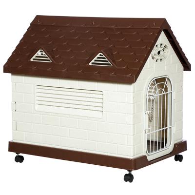 China Breathable Hot sale Plastic  dog house  Wholesale Portable Luxury Design Indoor Outdoor Plastic Pet Cat Dog Sleeping House for sale