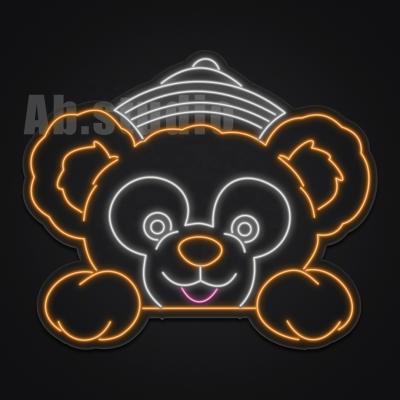 China Desktop Bear Silicone Tube Neon Light Strip RGB LED Separation Neon Lights Anime Lead Sign for sale