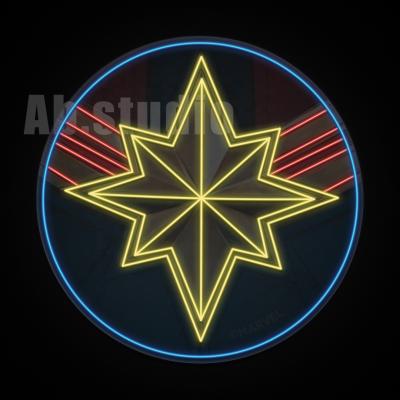 China Captain Hero Logo Anime Movie LED Desktop LED Poster Neon Lamp Light Box Frame Neon Lights Sign for sale