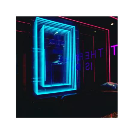 China Other Display Muti-layer Light Bar Decoration Board Acrylic Advertising LED Neon Light Sign for sale