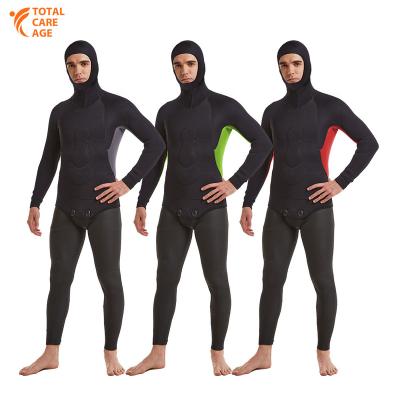 China YIHENG Antibacterial Customized Men Women 3MM 5MM Neoprene Spearfishing Wetsuit Hooded Two-Piece 7MM Diving Wetsuits for sale