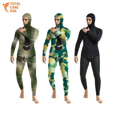 China YIEHNG 3mm 5mm 7mm Freediving Spearfishing Hot Selling Antibacterial Camouflage Neoprene Wetsuit High Quality Customized Hood for Men or Women for sale