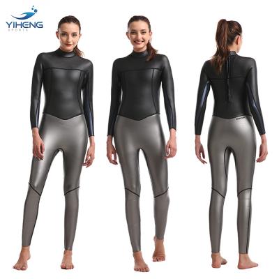 China YIHENG Custom Logo 1.5mm 2mm 3mm Antibacterial Neoprene Women Full Body Surfing Wetsuit Ladies Color Smooth Skin Surf Wetsuits for sale