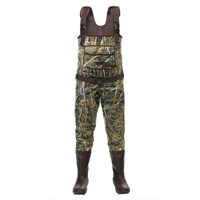 China YIHENG Antibacterial Mens Camouflage Neoprene Chest Fishing Waders With Boots for sale