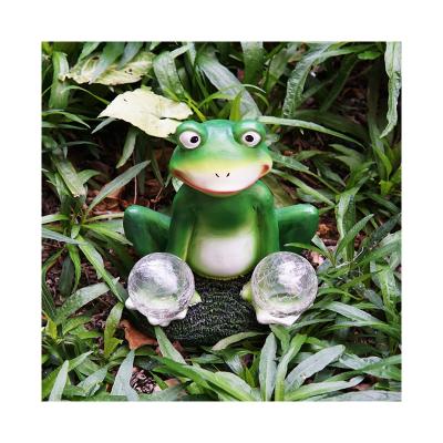 China Customizable Europe Factory Outlet Frog Lamp Lovely Art Creative Personality Resin Craft For Bedroom for sale