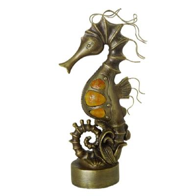 China Europe Factory Outlet Seahorse Home Decoration Animal Creative Personality Resin Craft Decor for sale