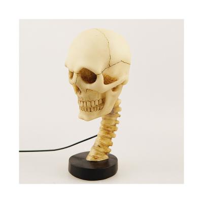 China Europe Hot Selling Creative Personality Skeleton Head Lamp White Funny Decoration Candy Resin Home Craft for sale