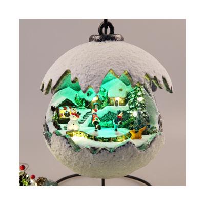 China Europe Resin StatueCreative Personality Ski World Lovely Art Home Decoration Resin Religious Craft Kit With Flowers for sale