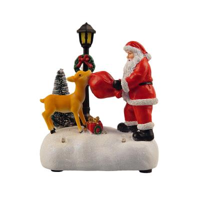 China Europe's new creative personality Snowman and Santa Claus Ornaments Lovely Art Home decoration enumeration resin opens wholesale for sale