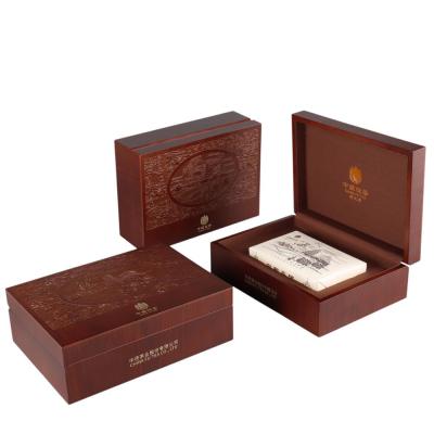 China New Design Laser Pattern Recyclable Luxury Exquisite Gift Packaging Wooden Tea Box for sale