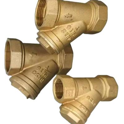 China YuHuan Factory Lowest Price TNP Water Check Valve Brass Thread Forged High Standard DN25 Y Yellow Brass Filter for sale