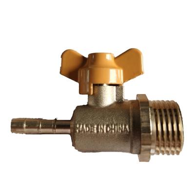 China Wholesale High Quality General Thread Angle Gas External Ball Valve With Hose Spout For Water Heater System for sale