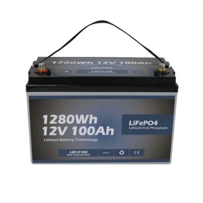 China LiFePO4 LiFePO4 battery light weight 12.8 v 100 bateria lithium iron battery pack 12V 100Ah Oh long cycle life for RV camper 100 for sale