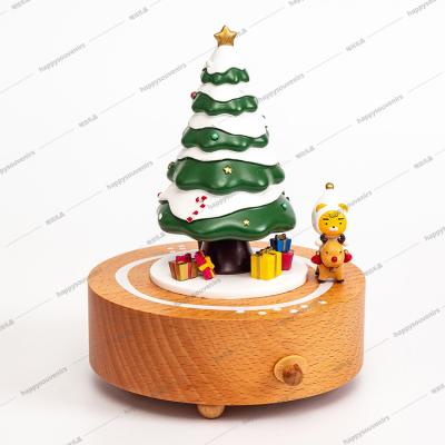 China 2020 New Christmas Decoration DIY Wooden Music Box Musical Box Mechanism For Children for sale