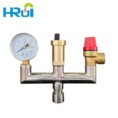 China Outdoor Temperature Meter Pressure Relief Valve Safety Valve Heat Pump Unit Hot Water Tank Spare Parts for sale