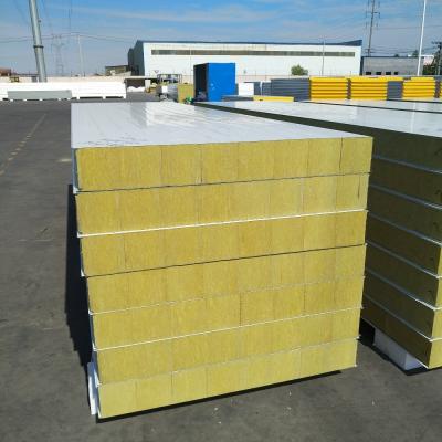 China Customized high quality sound absorption and flame retardant rock wool sandwich panel for sale