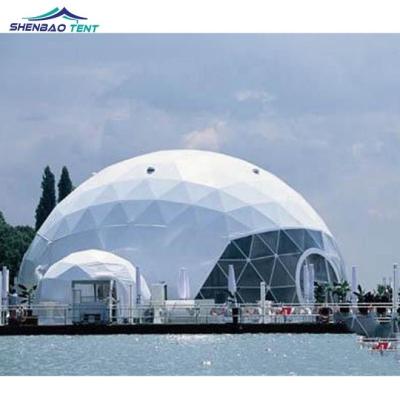 China Huge PVC 20m Event Sport Dome Camping White Cafe Dome Tent For Sale for sale