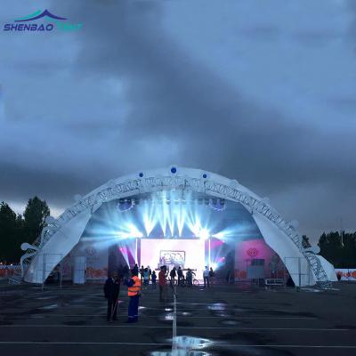 China Light Weight Projection 15m Diameter Camping Dome Truss Tent White Standard Hot Selling Exhibition Dome Tent for sale