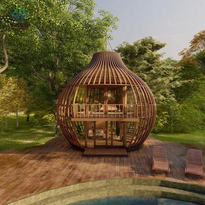 China UV Resistant Custom Luxury Artificial Serenity Birdcage Wood Treehouse Shape Large In The Tree for sale