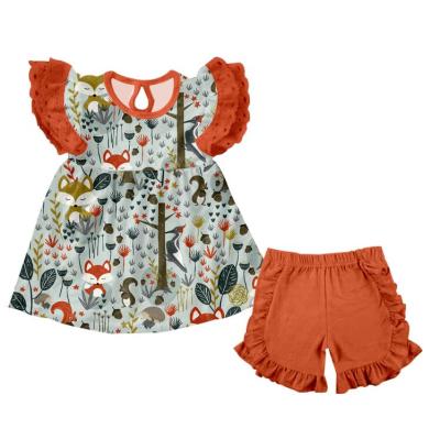 China Wholesale Healthy Healthy Girl Baby Ruffled Squirrel Outfits for sale