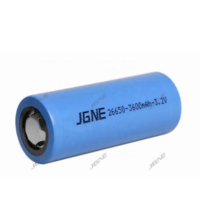 China Type 26650 3.2V 3600mAh Rechargeable Lithium Ion Power Batteries 4000 Cycles 1C/3C Rating CE ROHS UN38.3 UL CB BRI kc for Light Solar RV AGV for sale