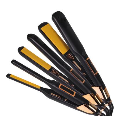 China Commercial Multifunctional Hair Straightener Straightening Curler Salon Professional Ceramic Flat Iron Hair Straightener for sale