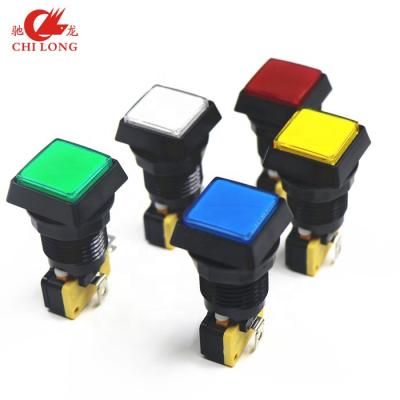 China 12V/5V PC Plastic High Quality Slot Machine Led 32*32mm Inclined Plane Illuminated Push Button Switches for sale