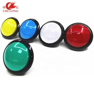 China HOT PC 100mm 5V/12V LED Plastic Rounded Convex Cover Illuminated Momentary Plastic Push Button for sale