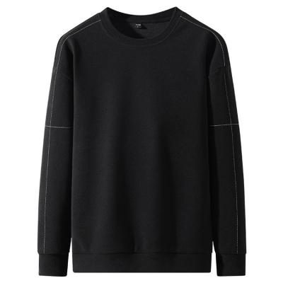 China High Quality Custom Made Solid Color Anti-pilling 100% Cotton Knit Men's Oversized Crewneck Long Sleeve Pullover Sweatshirt With Seam Design for sale