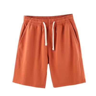 China High Quality Anti-wrinkle 100%Cotton Knitting Customized Logo Men's Elastic Waist Fitness Casual Shorts With Side Pockets for sale