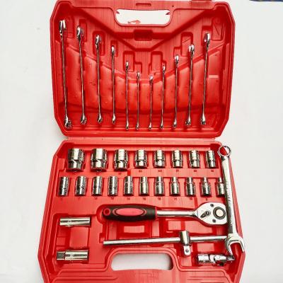 China Cheap 37 PCs Ratchet Wrench Adjustable Socket Wrench Household DIY Repair Tool Top Quality Hardware Finished Metric Set for sale