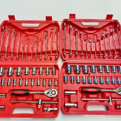 China Custom Metric Heavy Duty Flexible Universal Socket Combination Ratchet Wrench Set Household DIY Repair Tool Car Repair Tool Work for sale