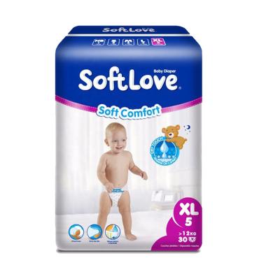 China Softlove XL 50s Incontinence Baby Diaper Soft Plain Weave Pad Breathable for sale