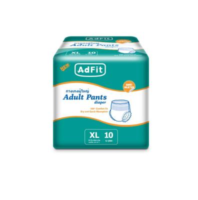 China Adfit Soft Breathable Disposable Thick Sleepy Pants Embroidered Adult Diapers for sale