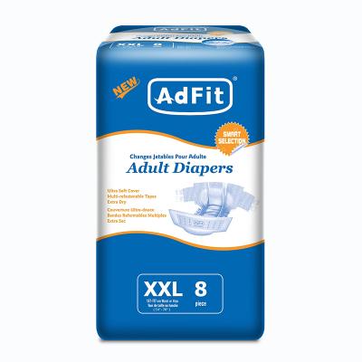 China Adfit Hot Sale XXL'8 New Manufactur Embroidered Diaper Adult Breathable Adult Diapers Disposable Custom Adult Diaper Pants for sale