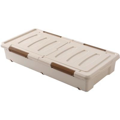 China AU CAT XG2593-2595 Side Cover Dual Open Side Cover Double Opening Home Plastic Storage Box Under Bed for sale