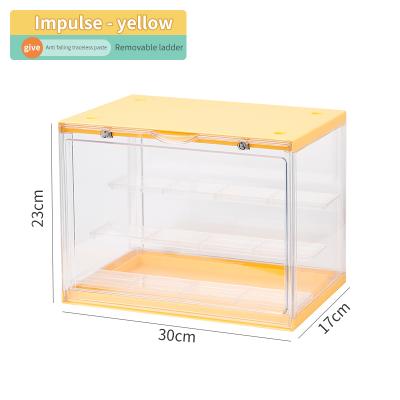 China AU CAT ZH861 Cube Durable Clear Dustproof Acrylic Manual Models Storage Box Multi Compartments Toys Models Figures Display Box for sale