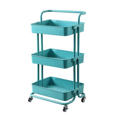 China AU CAT YN6166 Strong Multifunctional Rectangle Supermarket Home Storage Rack Trolley for sale