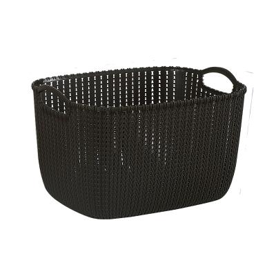 China AU CAT HLJJ1193 Sustainable Arc Handle Hollow Out Design Food Storage Plastic Desktop Basket for sale