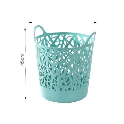 China Modern Hot Selling High Quality Dirty Organizer Plastic Storage Basket PP Rattan Laundry Basket Clothes Organizer for sale