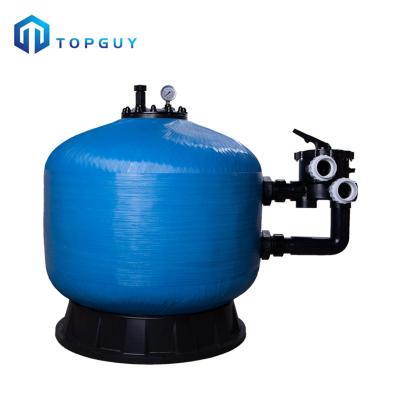 China Pool Cleaner High Quality Easy Install Site-Mounted Fiberglass Pool With Multiport Valve Series Sand Filter Pump for sale