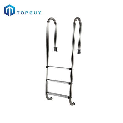 China Swimming Pool Factory Price Stainless Steel Double Sided Plastic Steps Ladder For Swimming Pool for sale