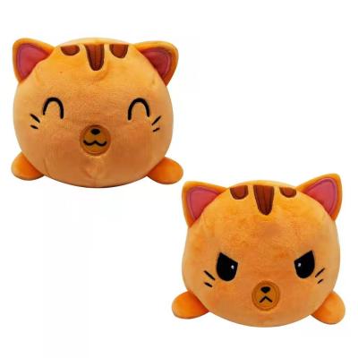 China Hot Wholesale Eco-friendly Cartoon Toy Flip Cat Reversible Plush Toy From Factory Sale Stock for sale