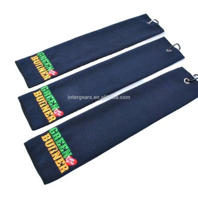 China 2021Custom Golf Towel Microfiber Waffle 6 Colors 40*60CM High Quality QUICK DRY Towel for sale