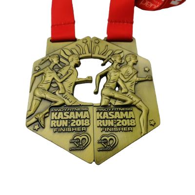 China High Quality Custom 3D Medal Sport Metal Running Medal AU Marathon Medal for sale