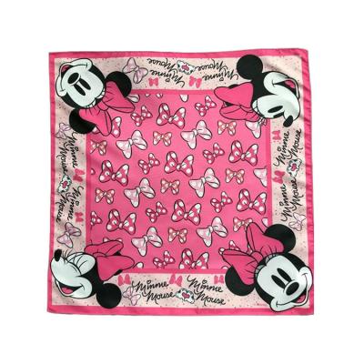 China Custom Bandana Sun Protection Cotton Bandana Pink Polyester Retro Dog Logo Custom Bandana Product Low Satin Price for sale