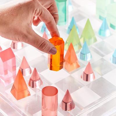 中国 Hot Sale High Quality Professional Acrylic Chess Sets Eco-friendly Sets Luxury Gift For Kids 販売のため